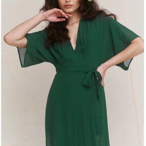 Reformation Winslow Dress - Emerald XS
